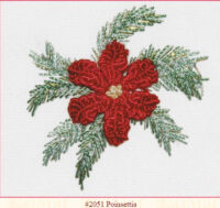 2051 Christmas Poinsettia - kit K2051 Christmas Poinsettia - kit 7 x 7 po.